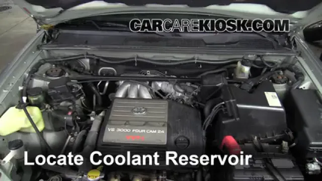 2001 Toyota Highlander 3.0L V6 Refrigerante (anticongelante) Controlar nivel de líquido